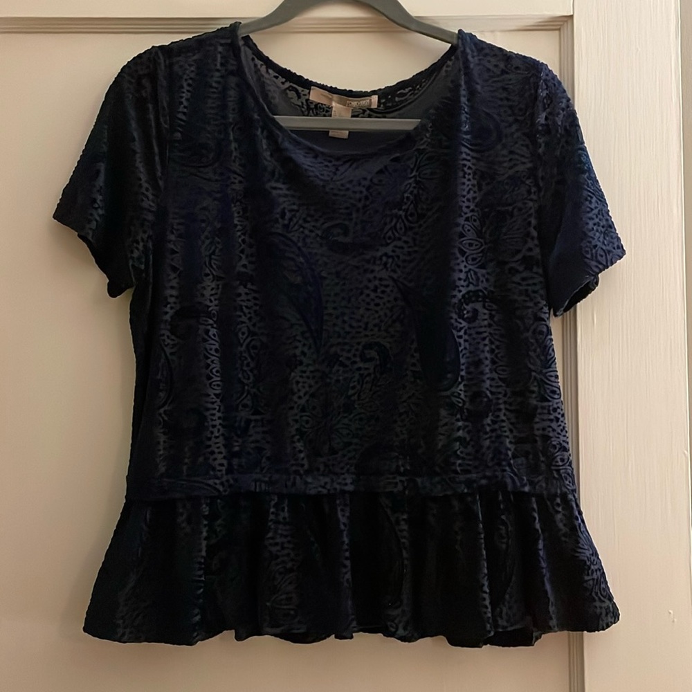 Forever 21 Paisley Velvet Burnout Top